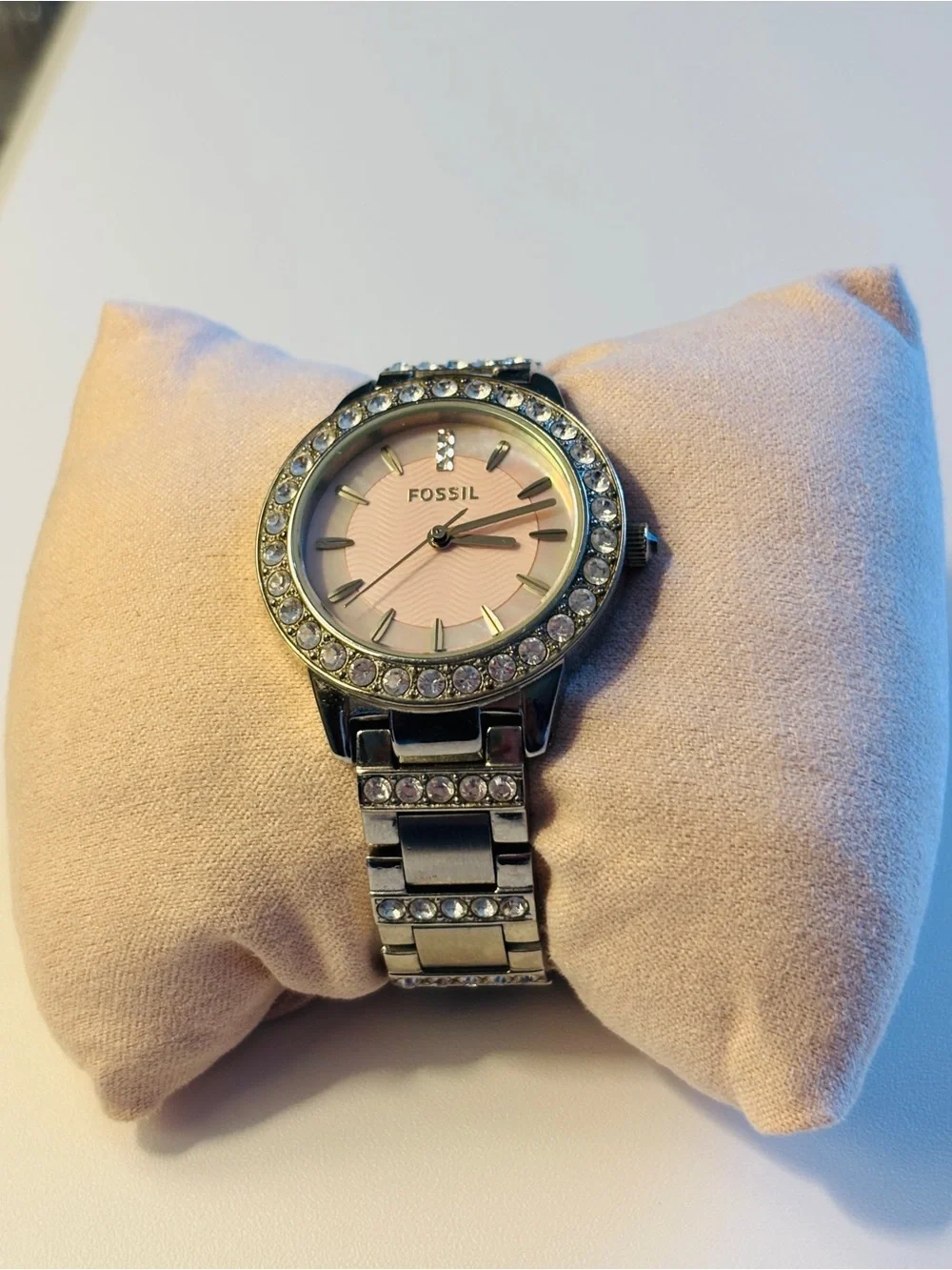Fossil Black and Silver Stainless Steel Bracelet Watch